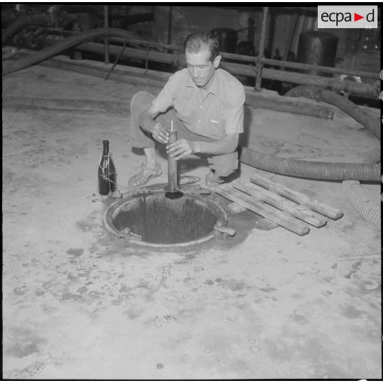 Mesure de la densité du vin.