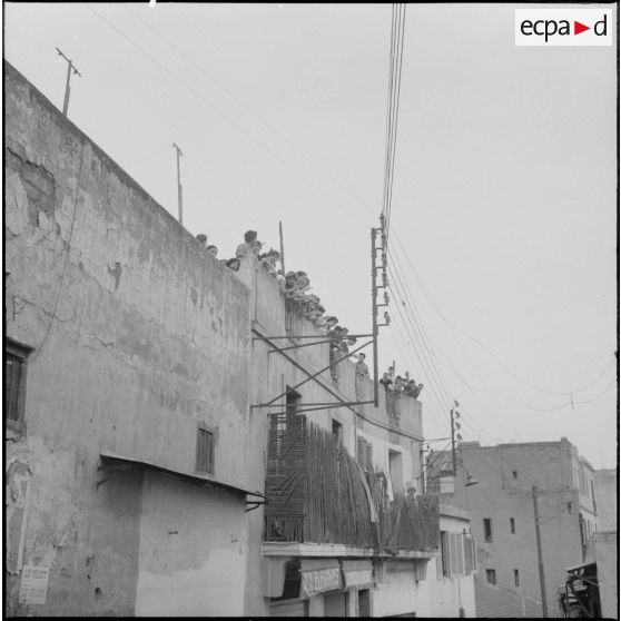 Alger. Belcourt. Les manifestants.