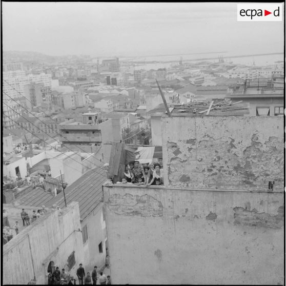 Alger. Belcourt. Les manifestants.