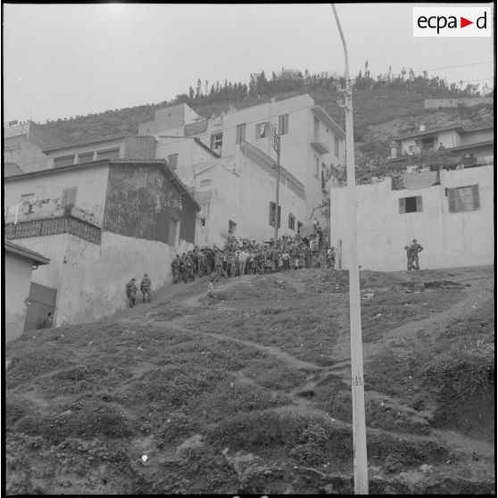 Alger. Belcourt. Quadrillage du quartier.