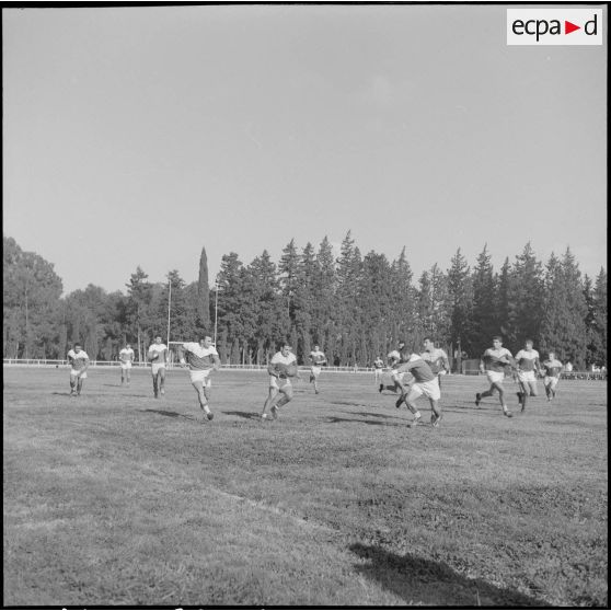 Finale des championnats militaires de rugby à XV des forces terrestres en Algérie. Le match.