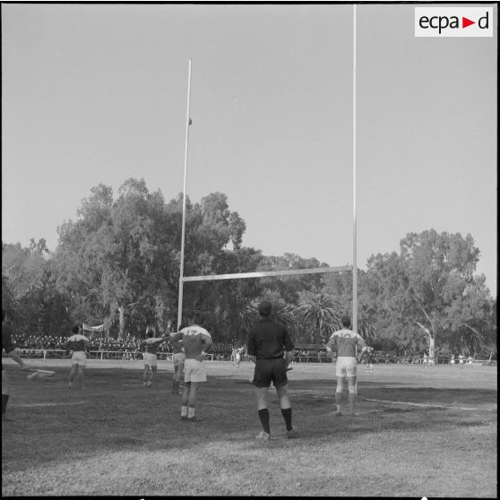 Finale des championnats militaires de rugby à XV des forces terrestres en Algérie. Le match.