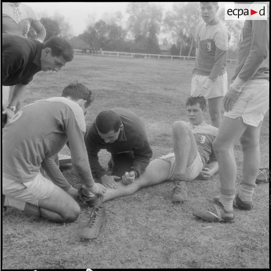 Constantine. Finale interarmées de rugby. Un joueur contusionné à la 31ème minute.