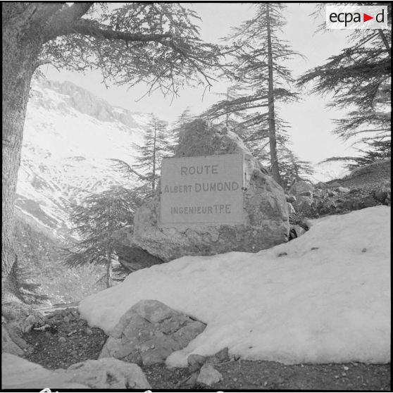 Tikdja. 22e bataillon de chasseurs alpins (BCA). Route Albert Dumond (ingénieur TPE).