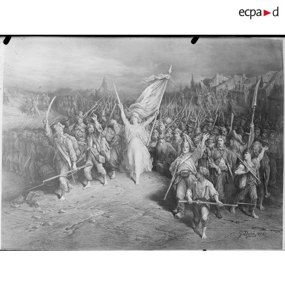 Paris, Bibliothèque Nationale. La Marseillaise de Gustave Doré. [légende d'origine]