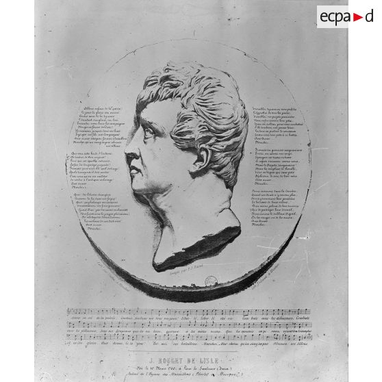 Paris, Bibliothèque Nationale, Rouget de l'Isle, médaillon. [légende d'origine]