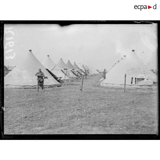 Coivrel (Oise). Camp de prisonniers allemands. Vue générale. [légende d'origine]
