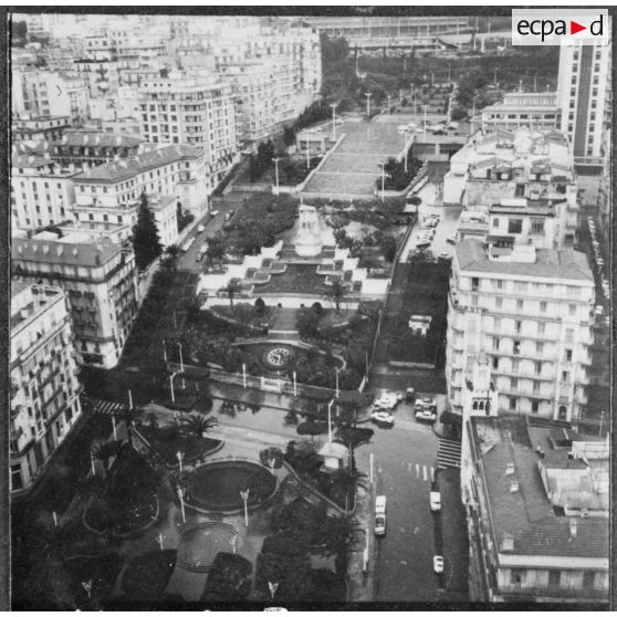 Alger. Vue aérienne le jour du "cessez-le-feu".