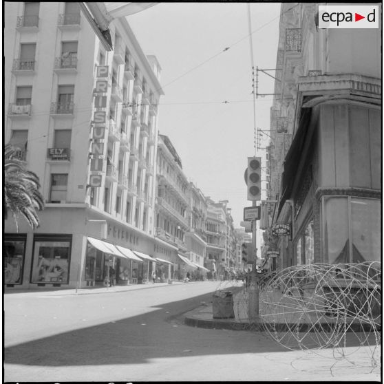 Un barrage dans une rue dans le cadre de l'opération "Z".