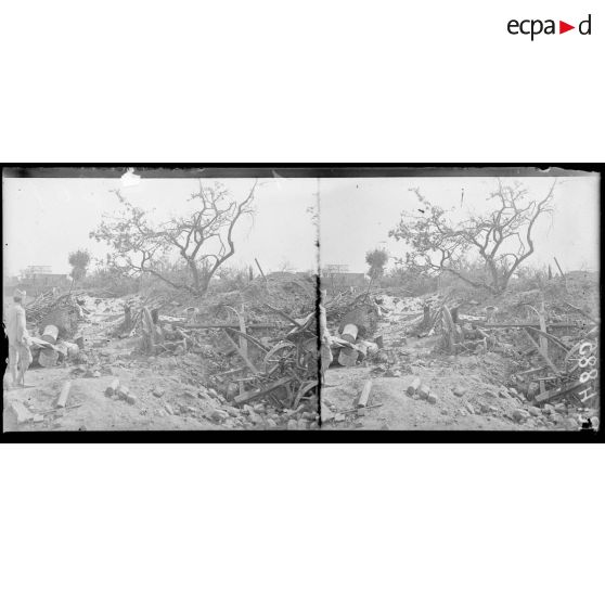 Montdidier (Somme). Emplacement d'une batterie allemande. [légende d'origine]