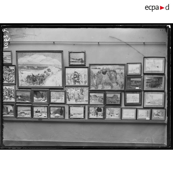 Paris. Musée du Luxembourg. Les peintres aux armées. Panneau de Jules-Emile Zingg. [légende d'origine]