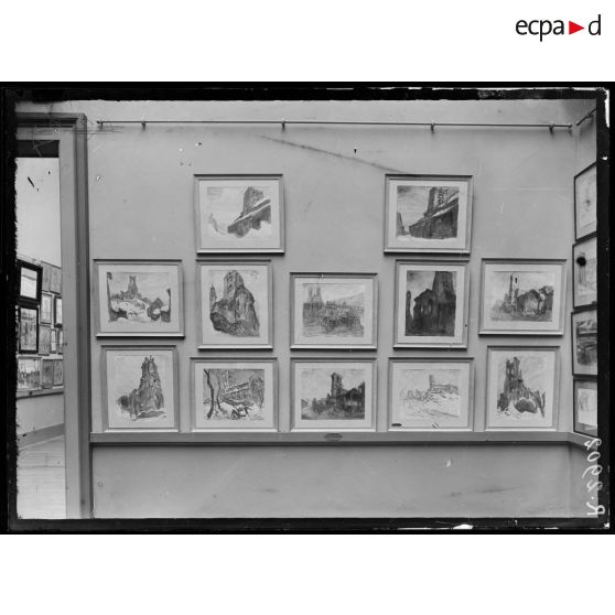 Paris. Musée du Luxembourg. Les peintres aux armées. Panneau de Fernand Truffaut. [légende d'origine]