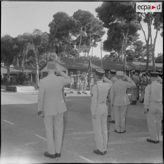 Commémoration du 14 Juillet 1962. Les autorités militaires pendant la cérémonie.