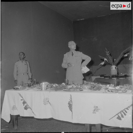 Commémoration du 14 Juillet 1962. Discours d'une autorité militaire.
