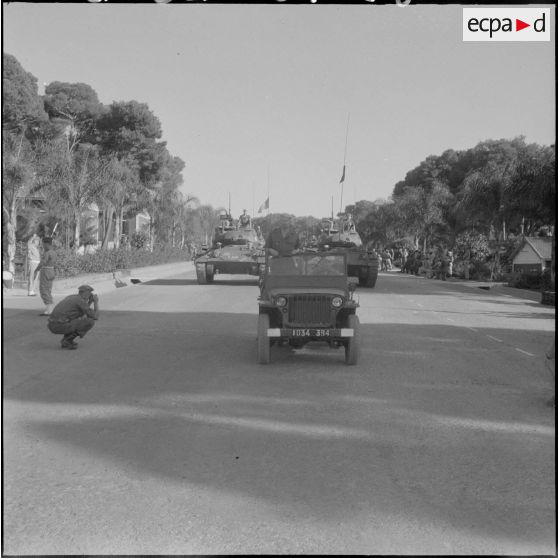 Commémoration du 14 Juillet 1962. Défilé.