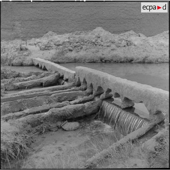 Installations pour l'irrigation à Adrar ou à Colomb-Béchar.