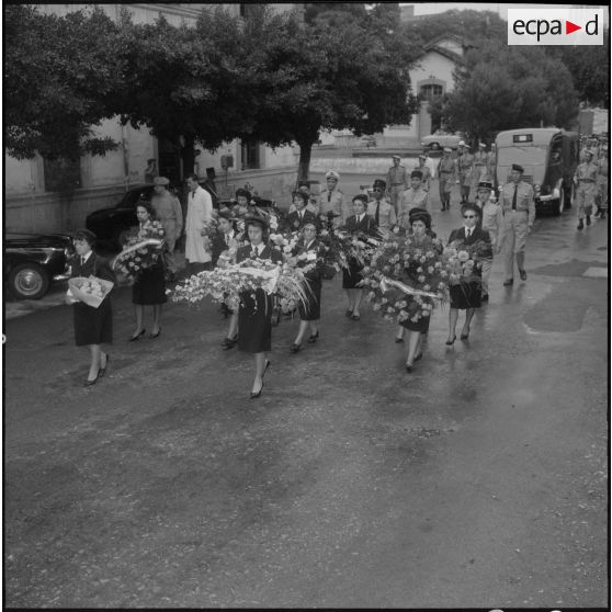 Obsèques de mademoiselle Guelsucci à la chapelle de l'hôpital Maillot à Alger.