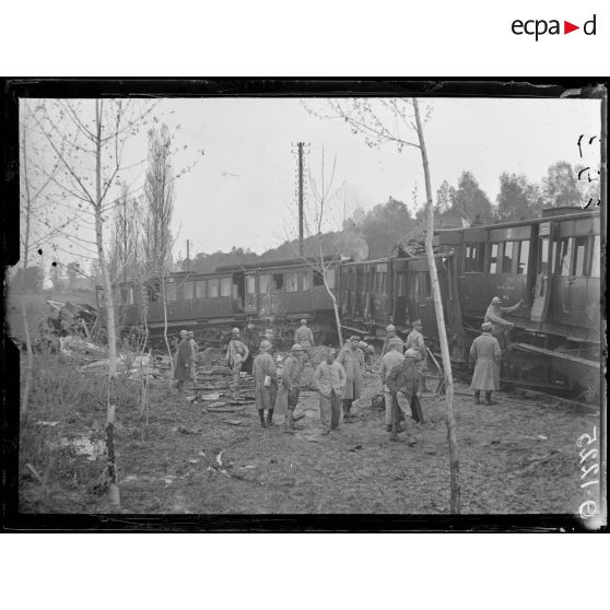 [Dans la Marne. Tamponnement d'un train sanitaire.]