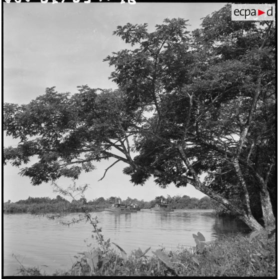 Arrivée du peloton de reconnaissance composé de vedettes blindées du 4e régiment de dragons.