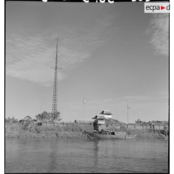 Intérieur du poste militaire français de Cho-Gao dans le secteur de My Tho.