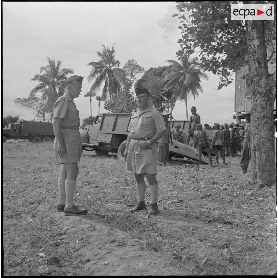 1 à 7 Etat des lieux où sera construit le cantonnement, la fin novembre 1952. [description provisoire]