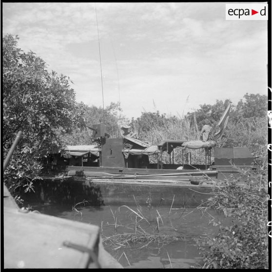 11 Une autre vedette se porte en appui (plan rapproché) ; elle est  partiellement cachée par la végétation. [description provisoire]