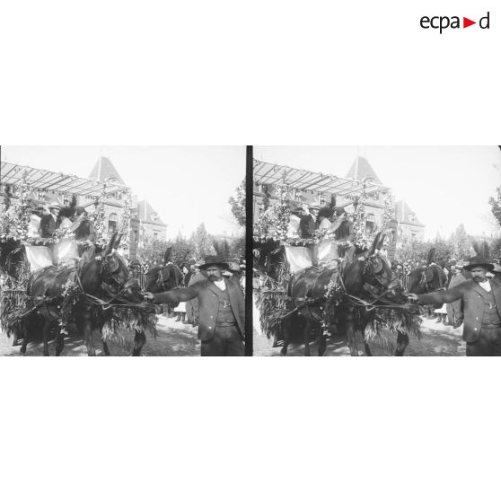 616. Bataille des Fleurs. L'aéroplane. [légende d'origine]