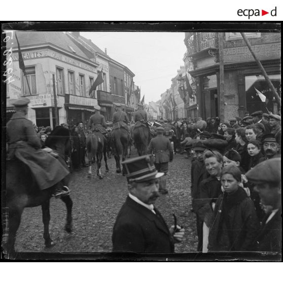 [Enghien, départ des troupes allemandes.] [légende d'origine]