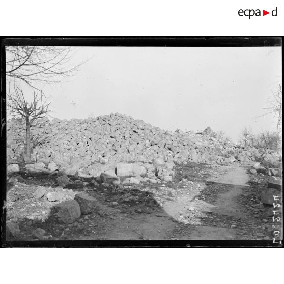 Mont Notre-Dame, ruines de l'église. [légende d'origine]