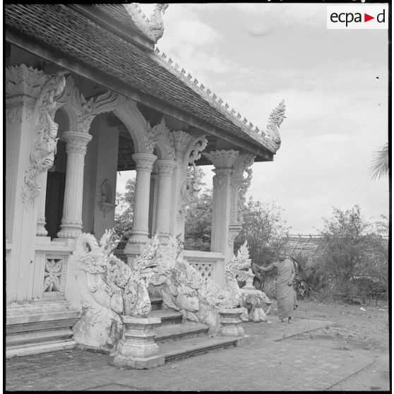 Vue du Vat Luang à Paksé.