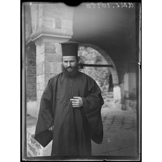 Monastère de Varlaam. Portrait d'un moine. [légende d'origine]