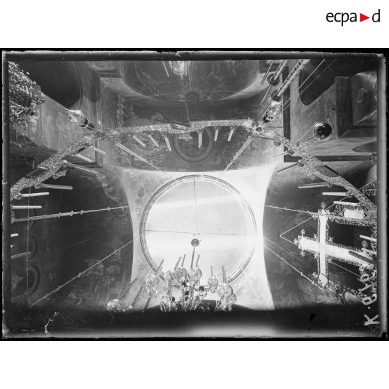 Mont Athos. La voute du Monastère d'Iviron. [légende d'origine]