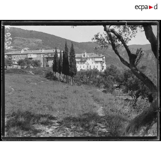 Mont Athos. Monastère de Xéropotamos. [légende d'origine]