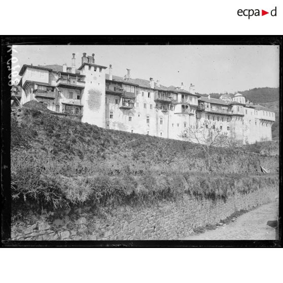 Mont Athos. Monastère de Xéropotamos. [légende d'origine]