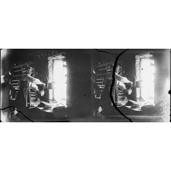 Les Météores (Thessalie). Monastère de Saint Varlaam. Les domestiques des cuisines. [légende d'origine]