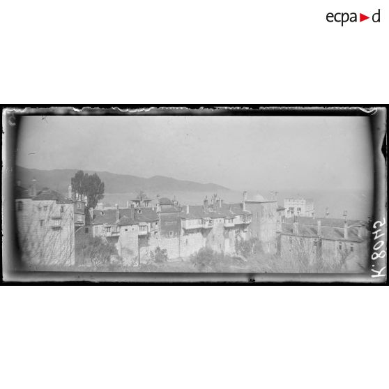 Mont Athos. Monastère de Vatopédie. [légende d'origine]