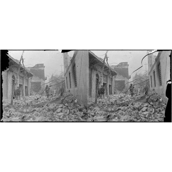 Incendie de Salonique le 19-20 août 1917. La rue Franque. [légende d'origine]