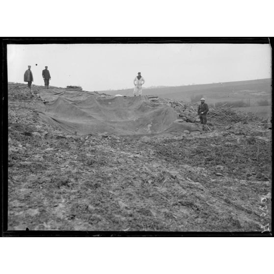 Région de l'étang de Parroy. La casemate camouflée.. [légende d'origine]