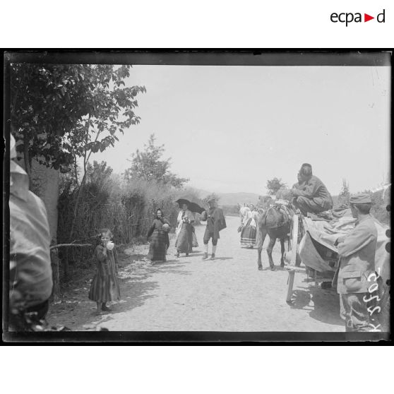 Tosilovo. Le village. Paysans en fête. (Tosilovo, rive droite de Vardar). [légende d'origine]