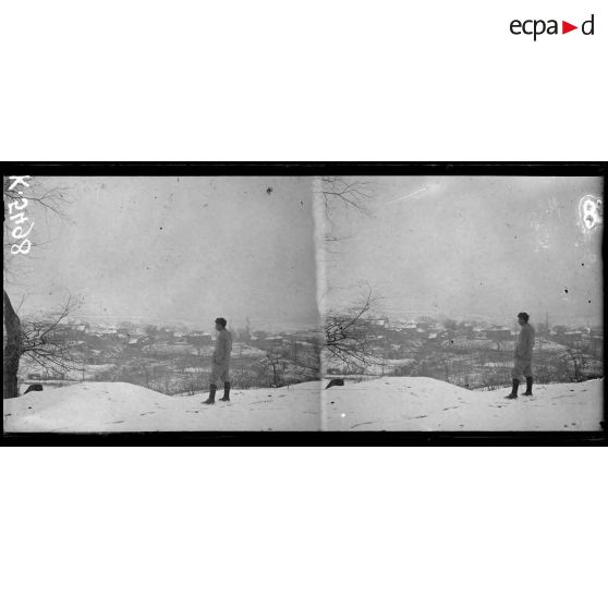 Borizani. Le village, vu du Monastère. [légende d'origine]