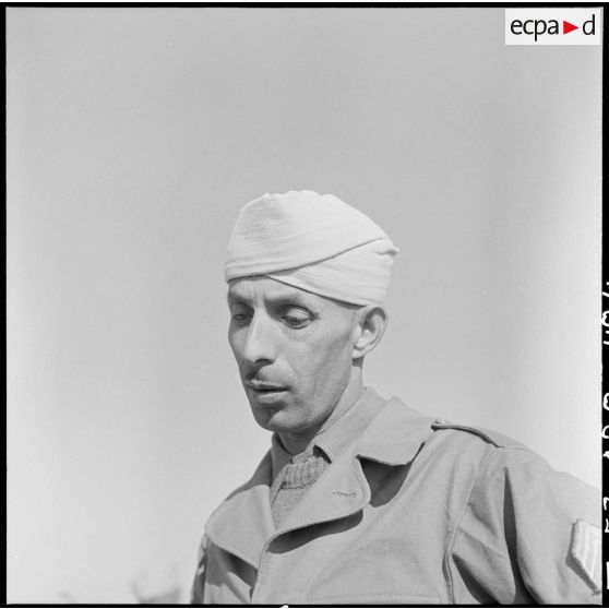 Portrait du sergent-chef Ali Ben Moha du 4e régiment de tirailleurs marocains (4e RTM), défenseur de Gia Loc.