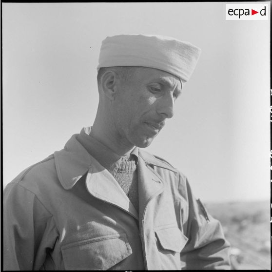 Portrait du sergent-chef Ali Ben Moha du 4e régiment de tirailleurs marocains (4e RTM), défenseur de Gia Loc.