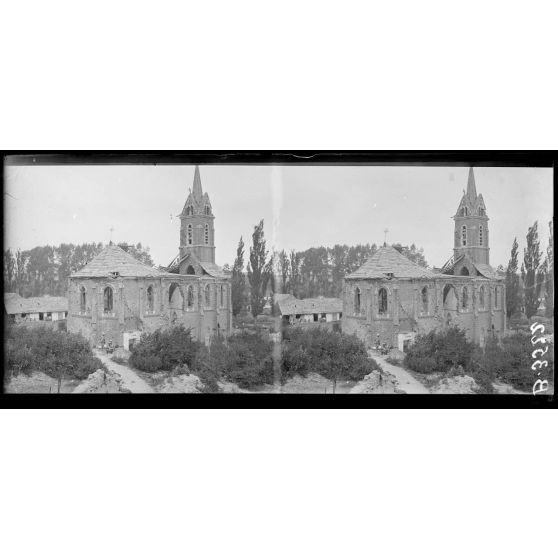 Eclusier (Somme), l’église. [légende d’origine]