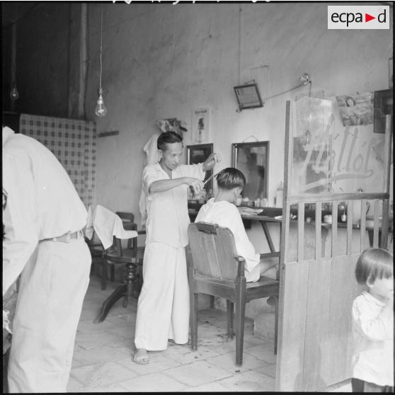 Salon de coiffure à Saigon.