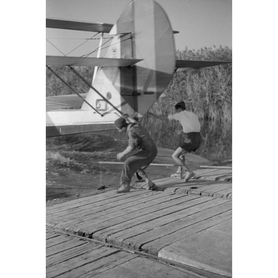 Un hydravion Savoia-Marchetti 62 bis (ou S.59) aux couleurs roumaines.