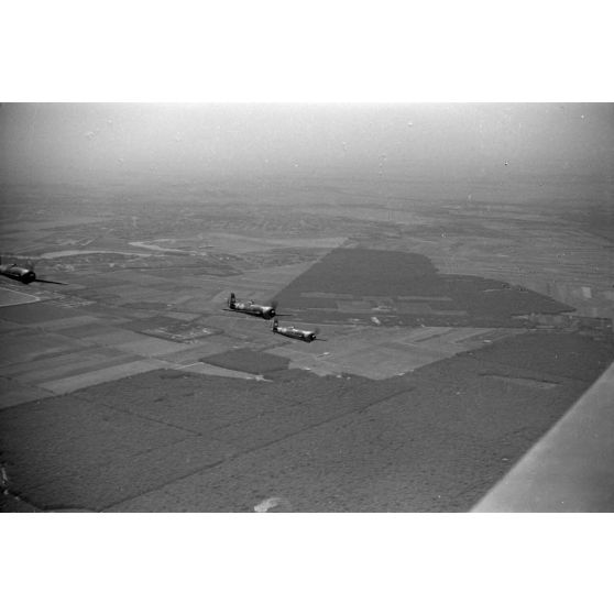 Une mission aérienne de chasseurs roumains IAR 80 du Grupul 9.