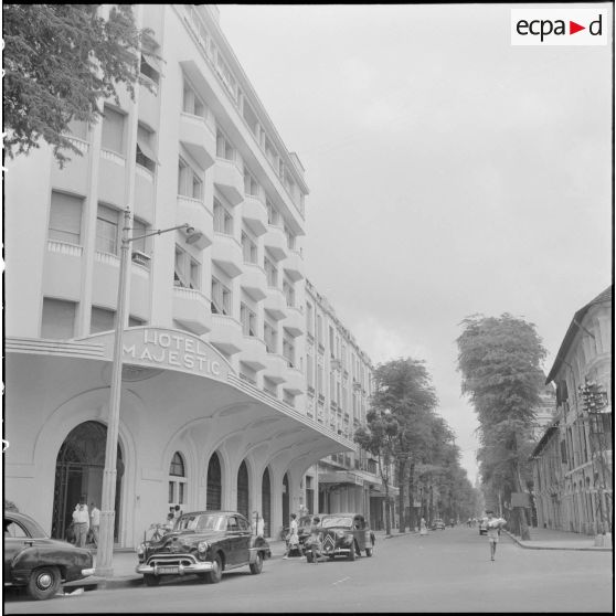 L'hôtel Majestic dans la rue Catinat à Saigon.