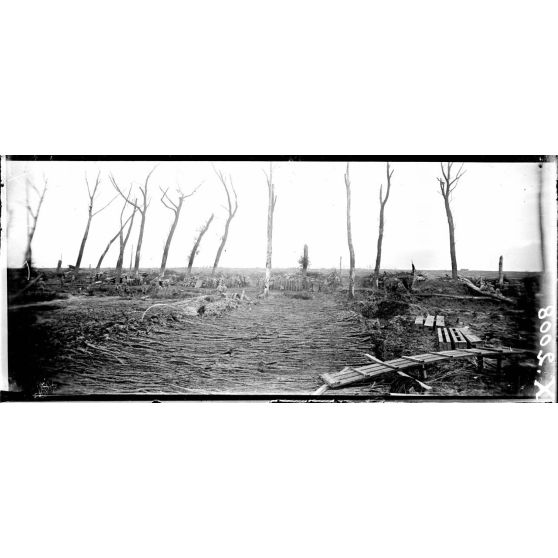 Boezinge (Belgique), anciennes tranchées de 1re ligne. [légende d'origine]