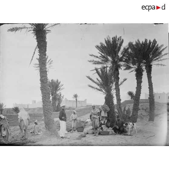 36. Groupe d'arabes travaillant et Biazette. [légende d'origine]