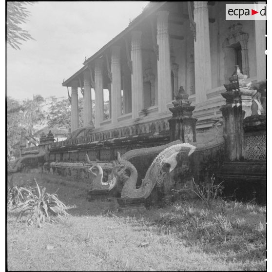 Détails d'architecture du Vat Phra Keo, à Vientiane.